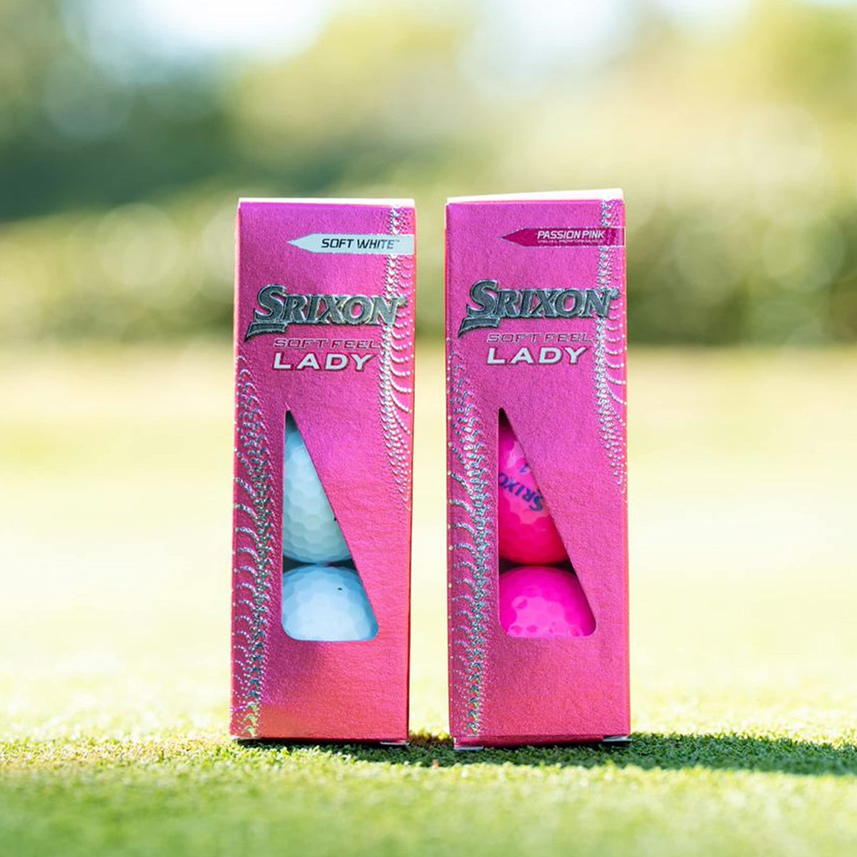 Srixon Soft Feel Lady cross-section reveals FastLayer Core softness.