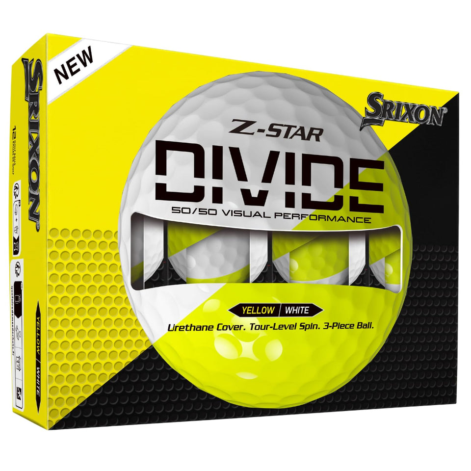 Srixon Z-Star Divide enhanced visibility for precise wedge spin assessment on approach shots.
