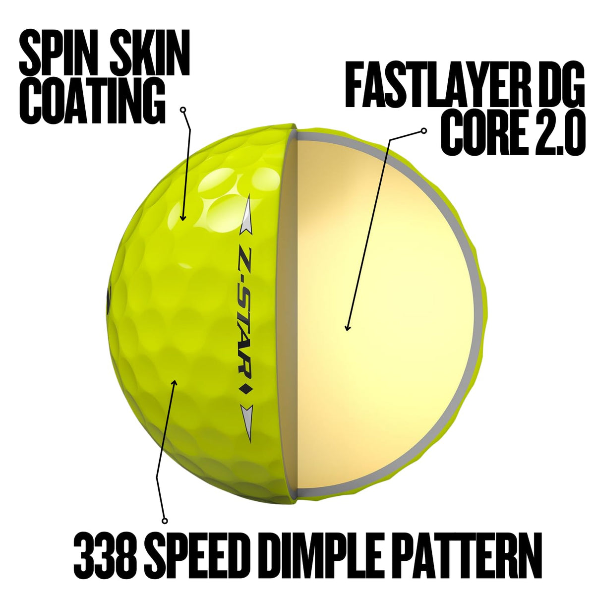 Srixon Z-Star Diamond Soft urethane cover for soft feel and durability