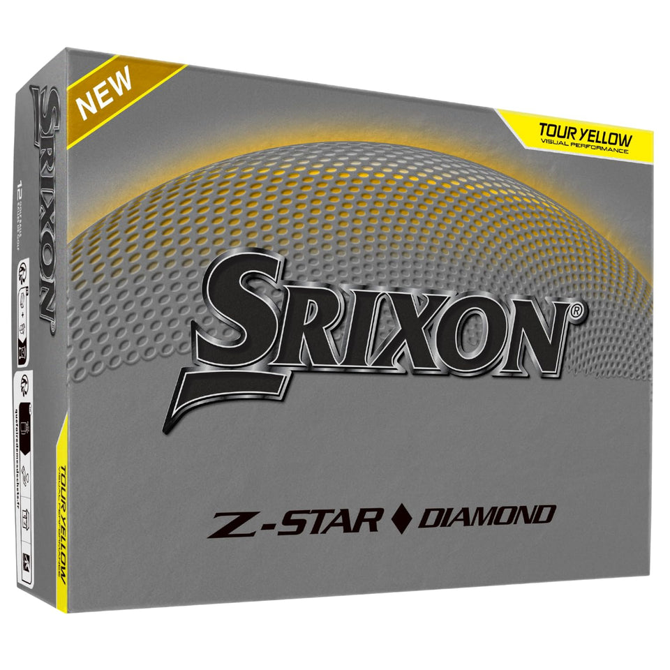 Srixon Z-Star Diamond Yellow ball with high visibility for approach shots