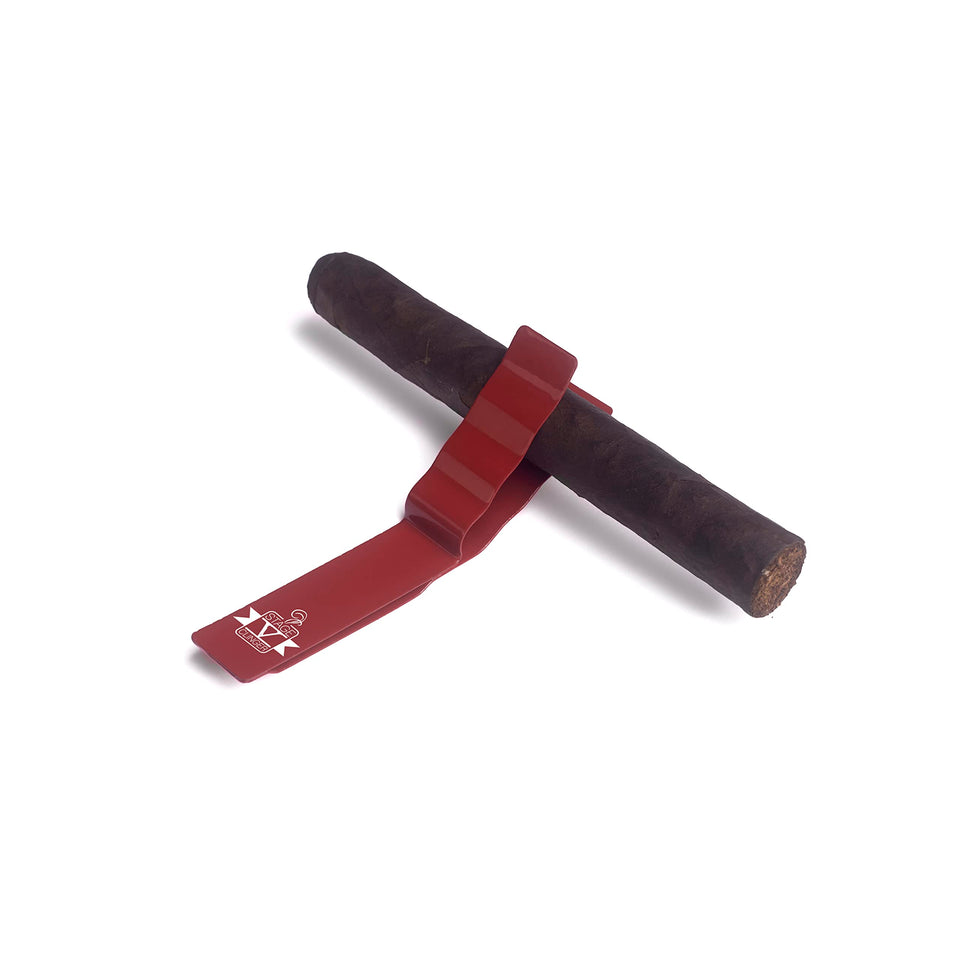 Stage V Clinger cigar holder magnet clip for secure placement on metal surfaces.