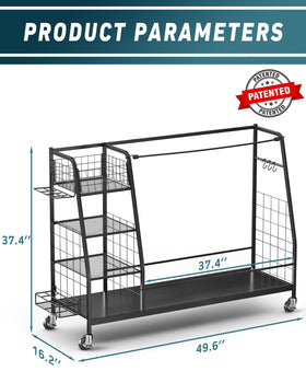 Dimensions 49.6W x 16.2D x 37.4H suit many garages for Staransun.