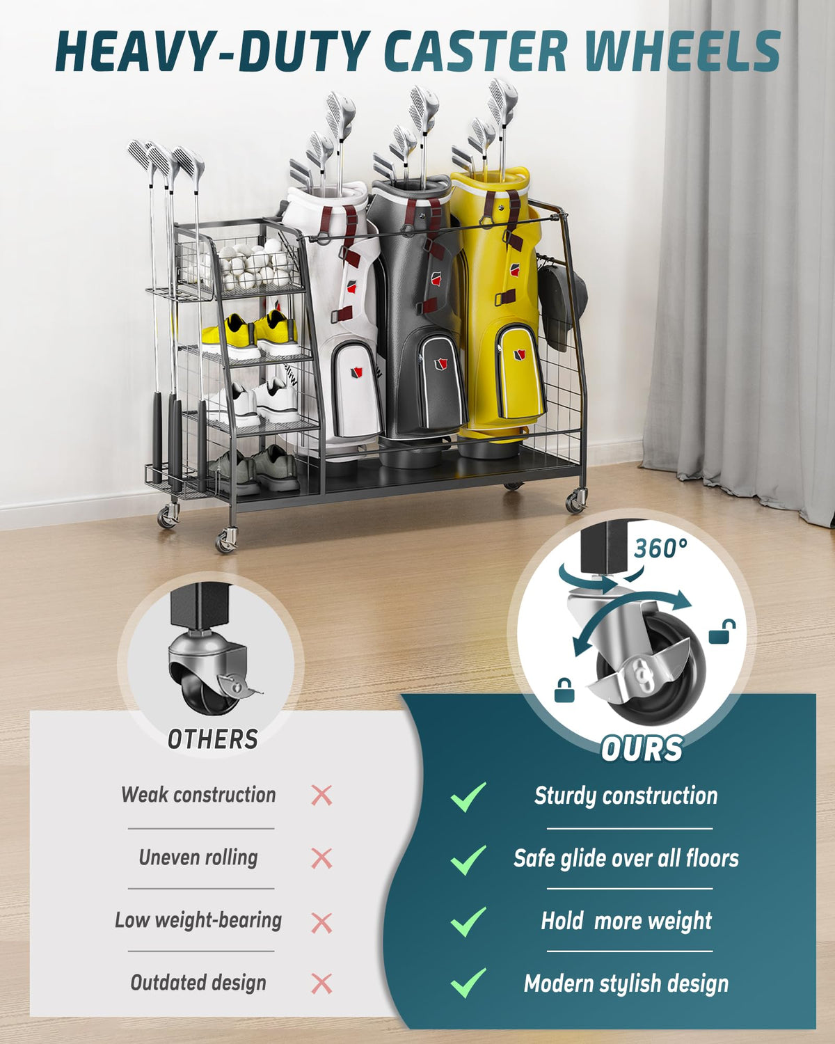Staransun durable metal frame with powder coating keeps storage looking new.