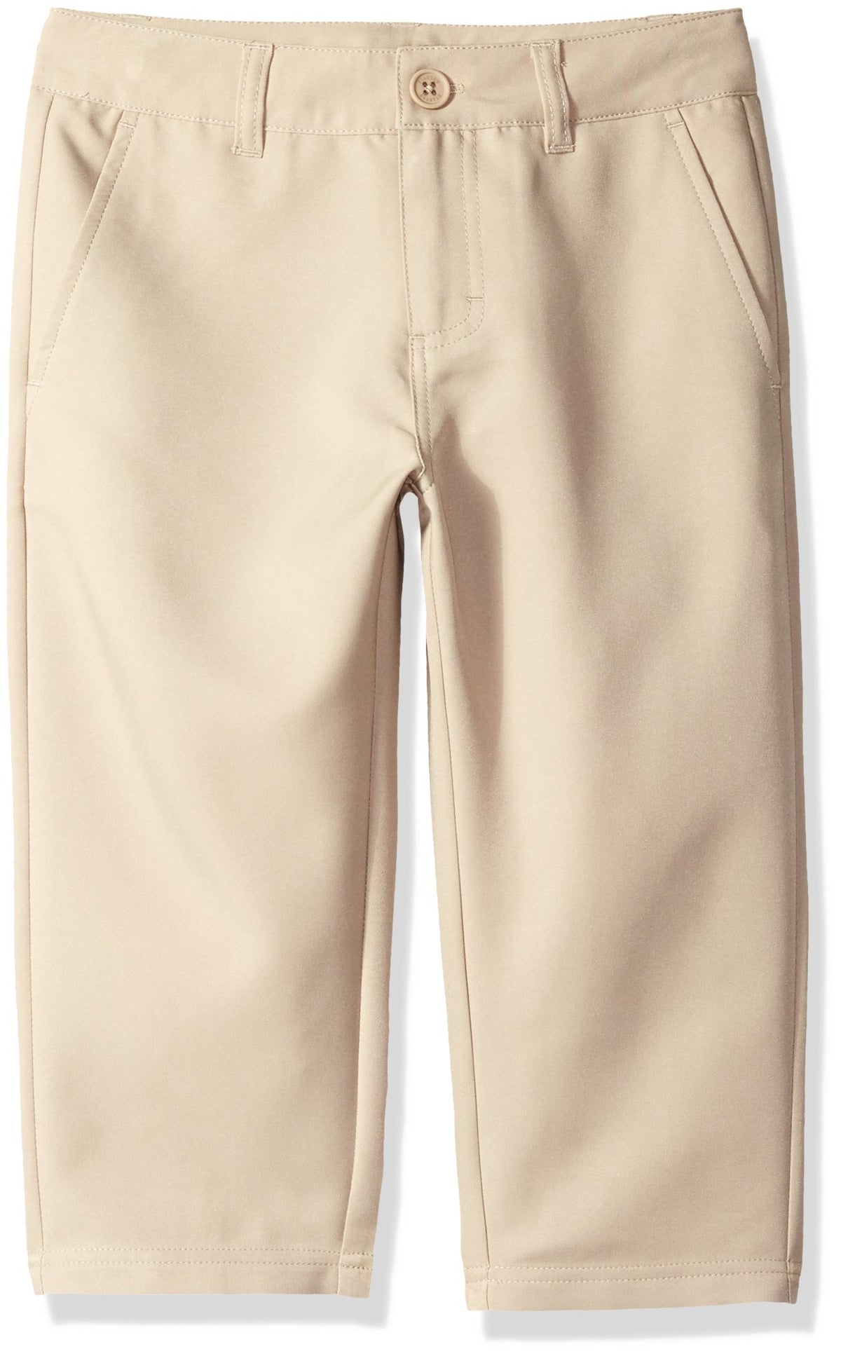 Starter girls' golf capri pants in khaki for easy movement on the course.