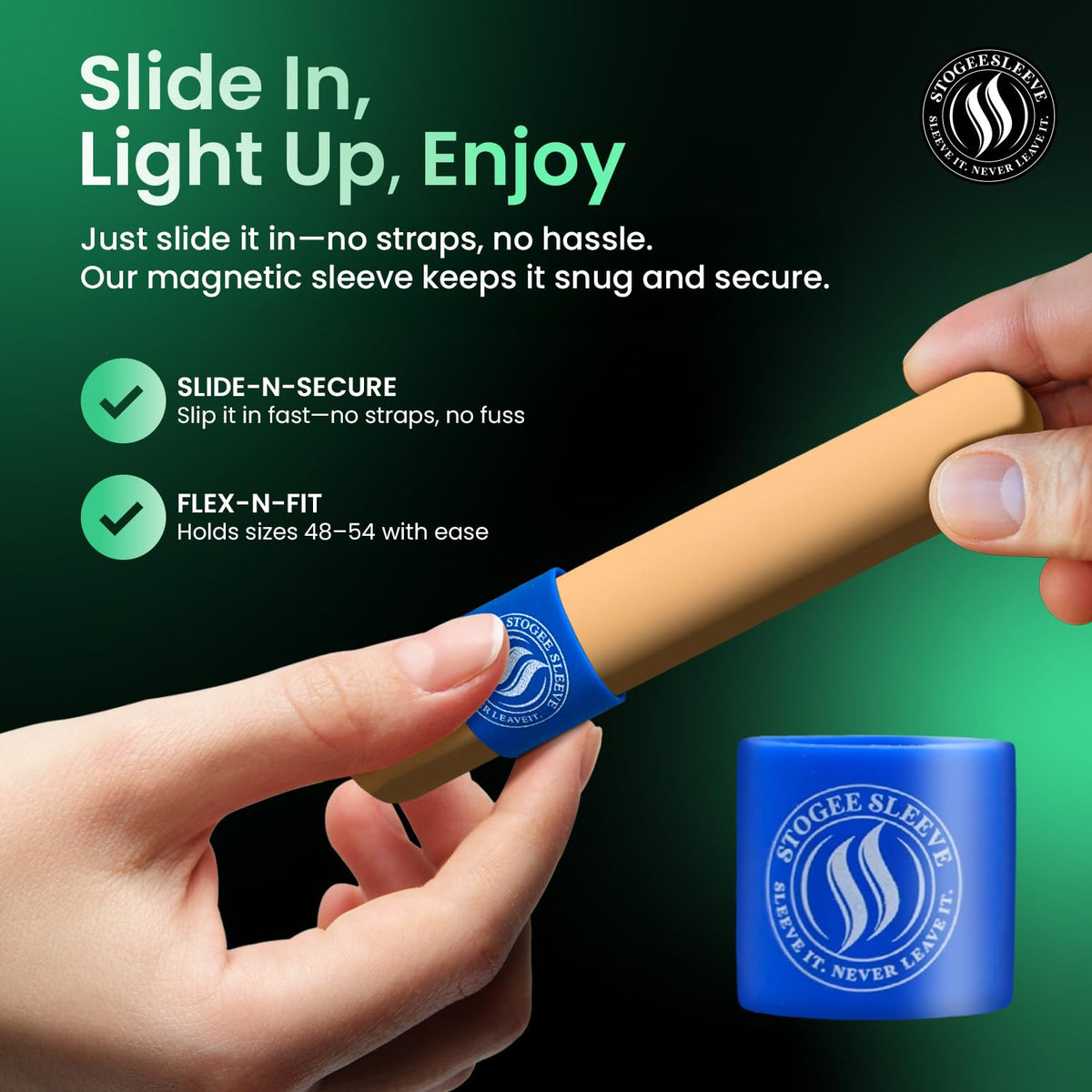 StogeeSleeve blue 48-54 gauge fit accommodates common tools and gear setups