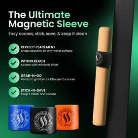 StogeeSleeve golf-cart attachment simplifies organization on the course.