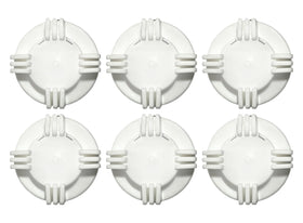Stone River golf cart vent caps, white, 1/4-turn bayonet, pack of six for easy seal