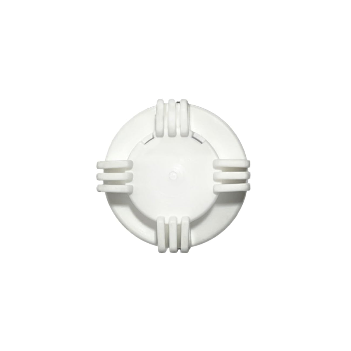 Stone River vent cap closeup, bayonet latch, white finish for secure fit
