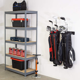 BLAT wall mount enables easy access to golf gear near the entry point