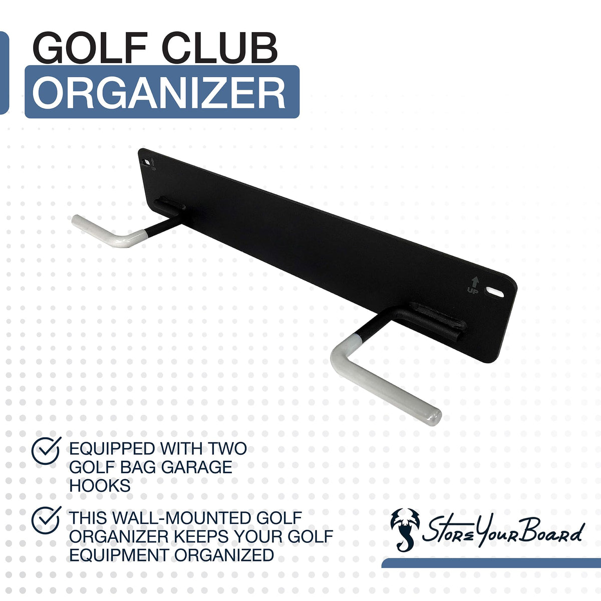 BLAT heavy-duty steel construction supports up to 100 lbs in a garage