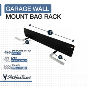 Two bag spacing at 10.5 inches secures most golf bags on BLAT