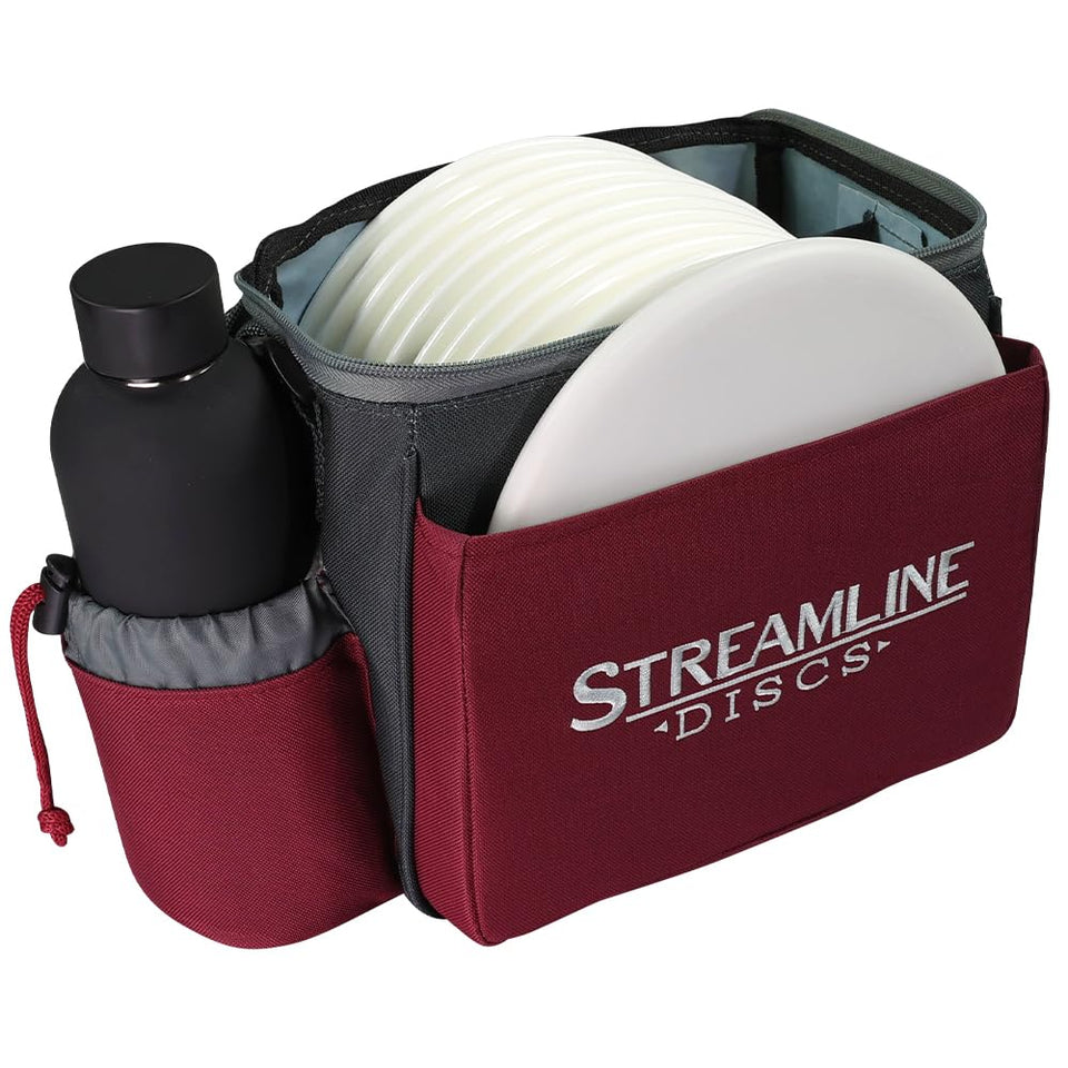 Streamline Discs Cell bag front view, compact starter design for casual rounds