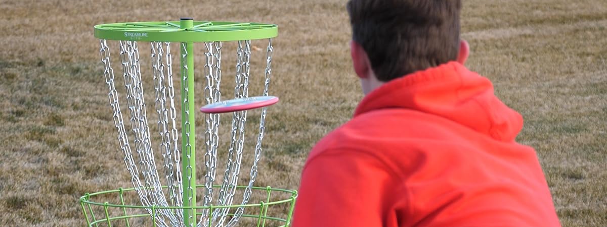 Streamline Discs Lite Basket lime portability-travel highlights easy transport and fast assembly.
