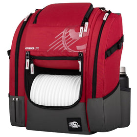 Top compartment flex storage for putters and extra discs in Voyager Lite