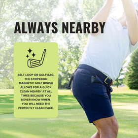 Stripebird belt loop attachment design offers convenient access on the go.