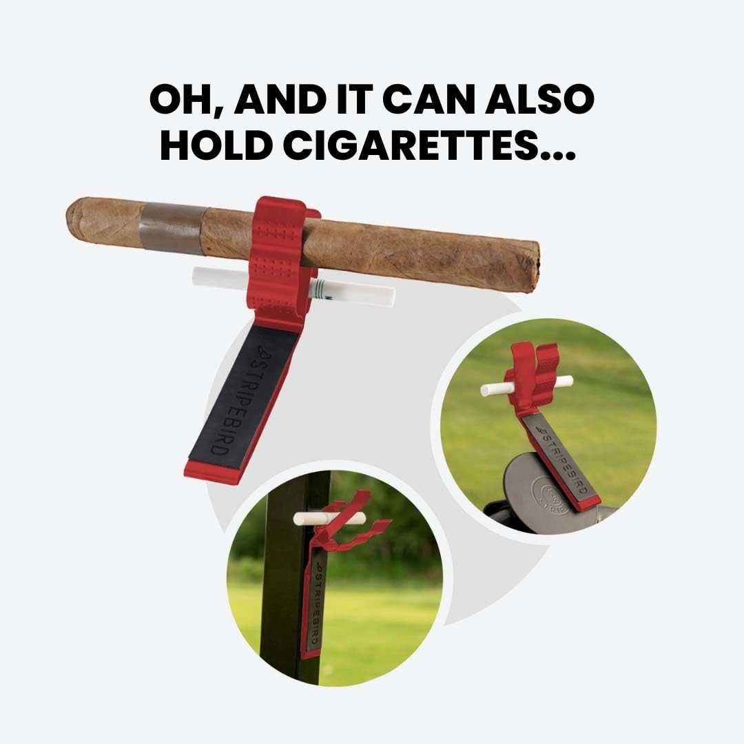 Stripebird clamp design fits golf carts and hub mounts for versatile setups.