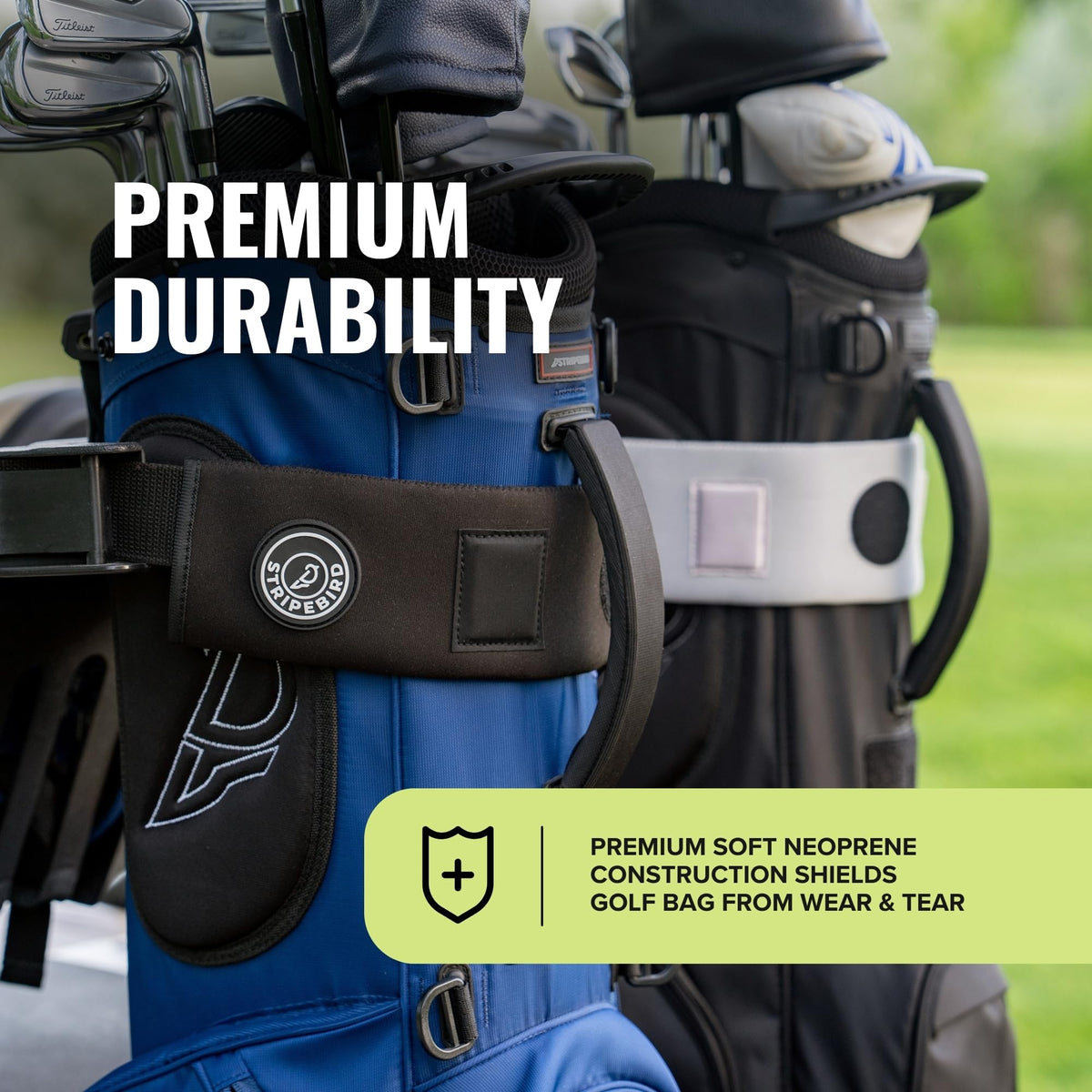 Stripebird gray sleeve fits standard straps for universal compatibility