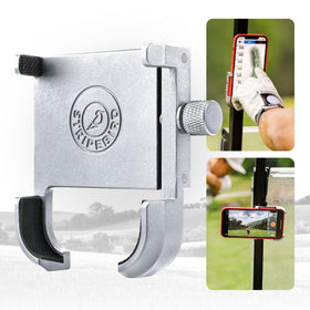 Stripebird magnetic golf cart phone holder grips phones securely during rides.