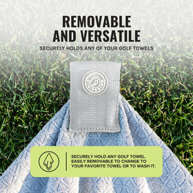 Stripebird clip-on-club securely attaches near wedge or putter