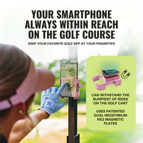 Stripebird phone holder fitting a variety of phones with or without cases for easy access.