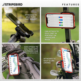 Stripebird mounted in portrait mode for easy GPS and calls
