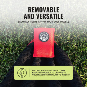 Removable Stripebird clip designed for easy towel changes or washing