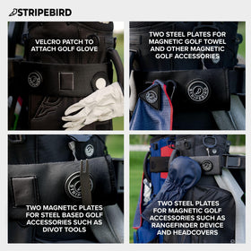 Stripebird steel plates included for strong magnetic accessory setup