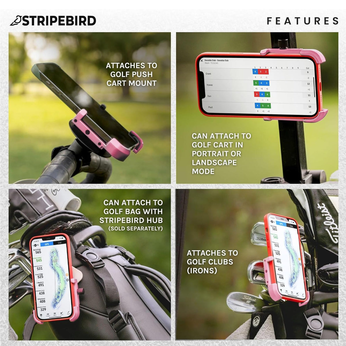 Stripebird with N52 magnets delivering a strong, no-slip grip on metal surfaces.