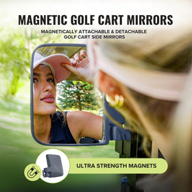 Stripebird dual Neodymium magnets provide strong hold on EZ Go, Club Car, Yamaha carts