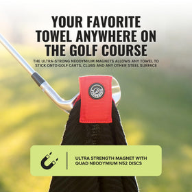 Stripebird strongest golf magnet clip provides secure towel attachment to clubs and gear
