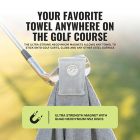 Stripebird strongest-hold magnets keeping towels secured during windy rounds