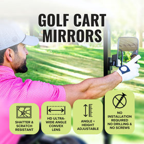 Stripebird mirrors deliver universal compatibility for diverse golf carts