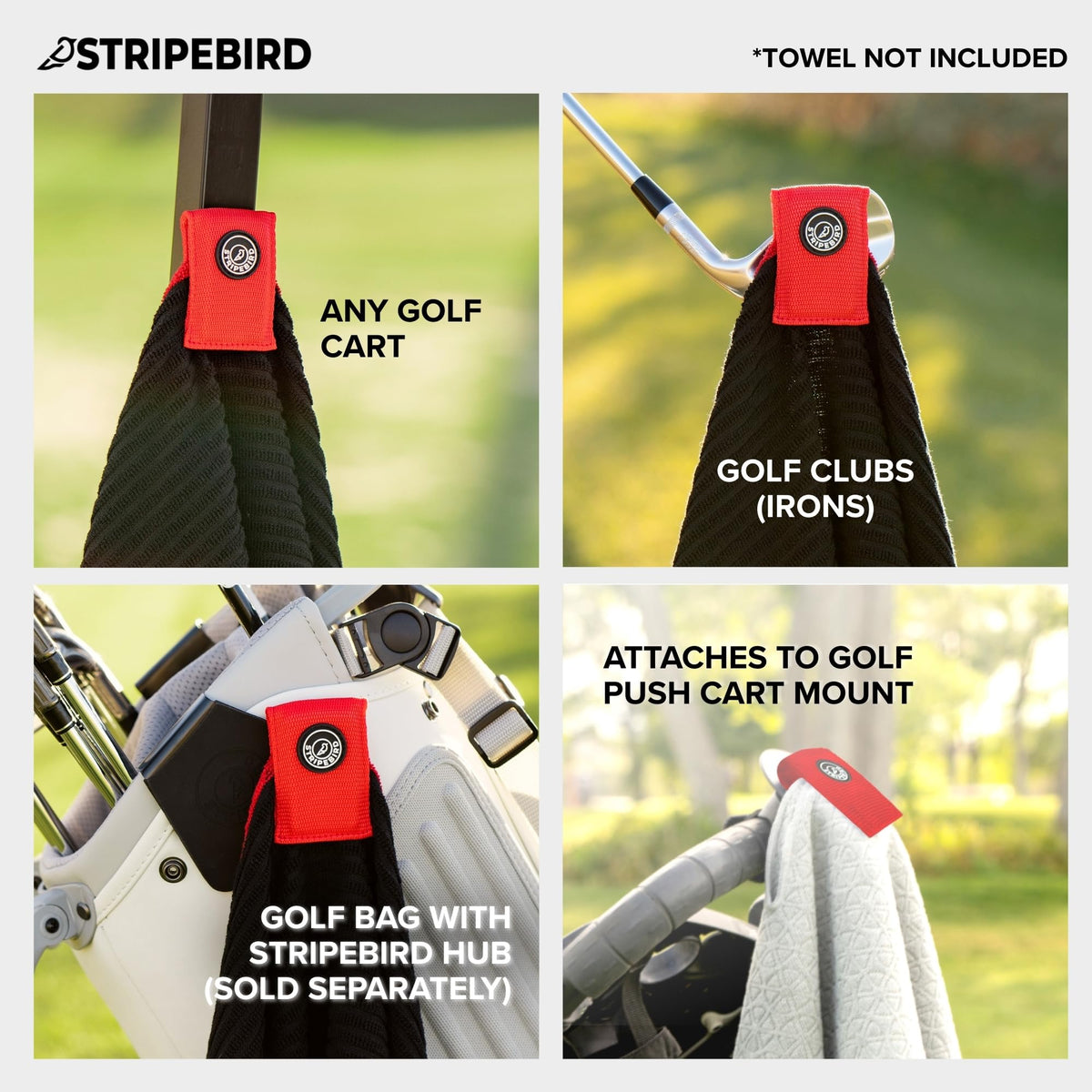 Stripebird universal towel clip fits microfiber, cotton, polyester, and nylon towels