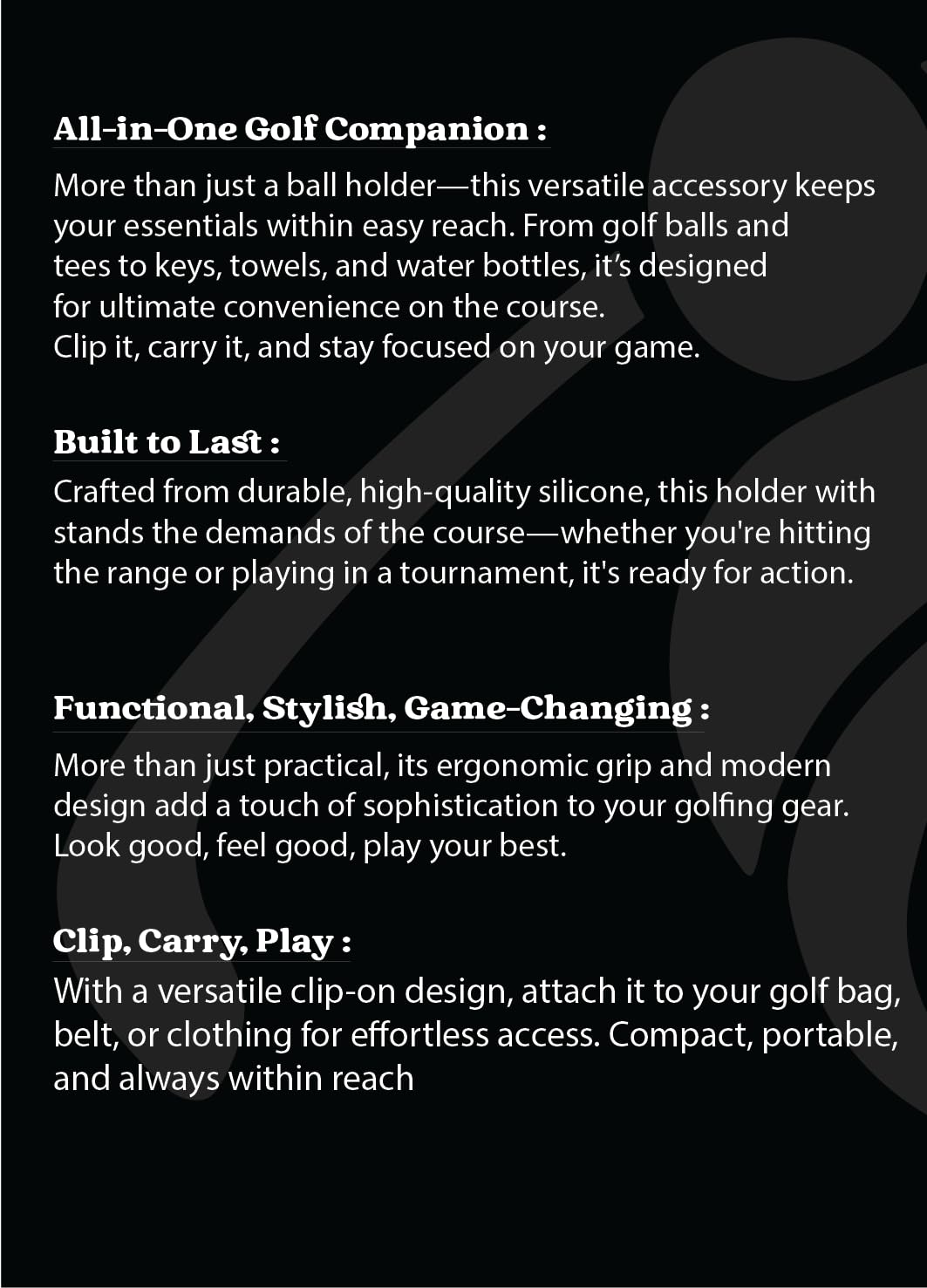 Stroke & Distance compact design fits on bag or belt