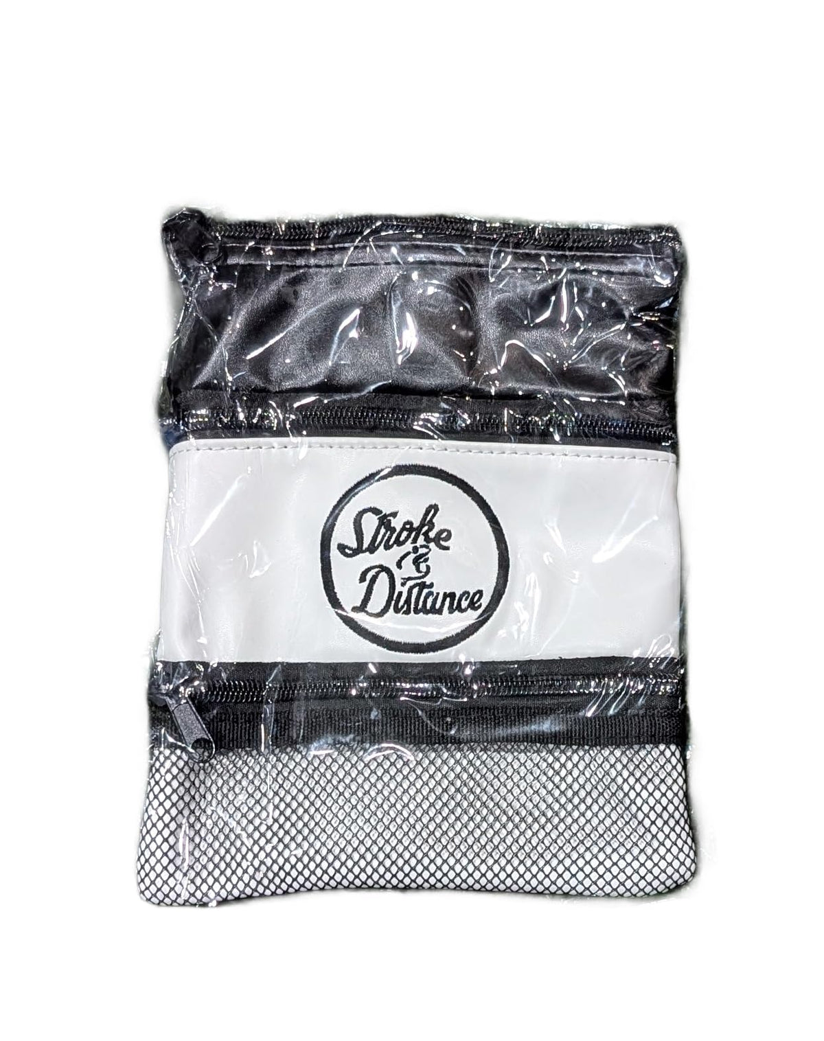 Stroke & Distance SD Golf Pouch durable materials withstand weather and regular rounds.