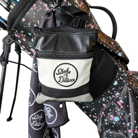 Stroke & Distance SD Golf Pouch interior holds tees and balls for organized play.