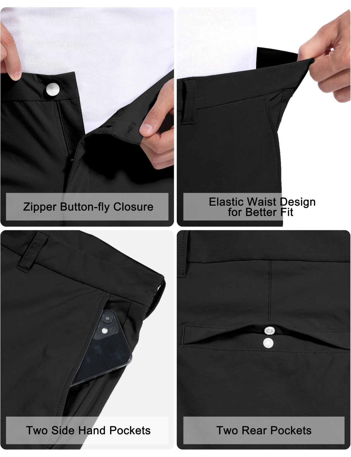 Strweitt pants illustrating multiple pockets for convenience and golf gear.
