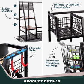 Sttoraboks wooden shelf detail highlighting durable storage for shoes