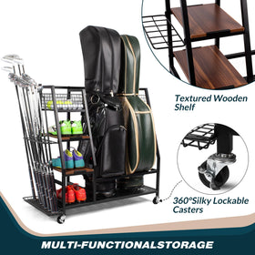 Sttoraboks wooden-shelf detail adds durability and style for golf shoes.