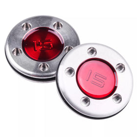 Two-piece weight set shown beside a putter for easy balance adjustment.