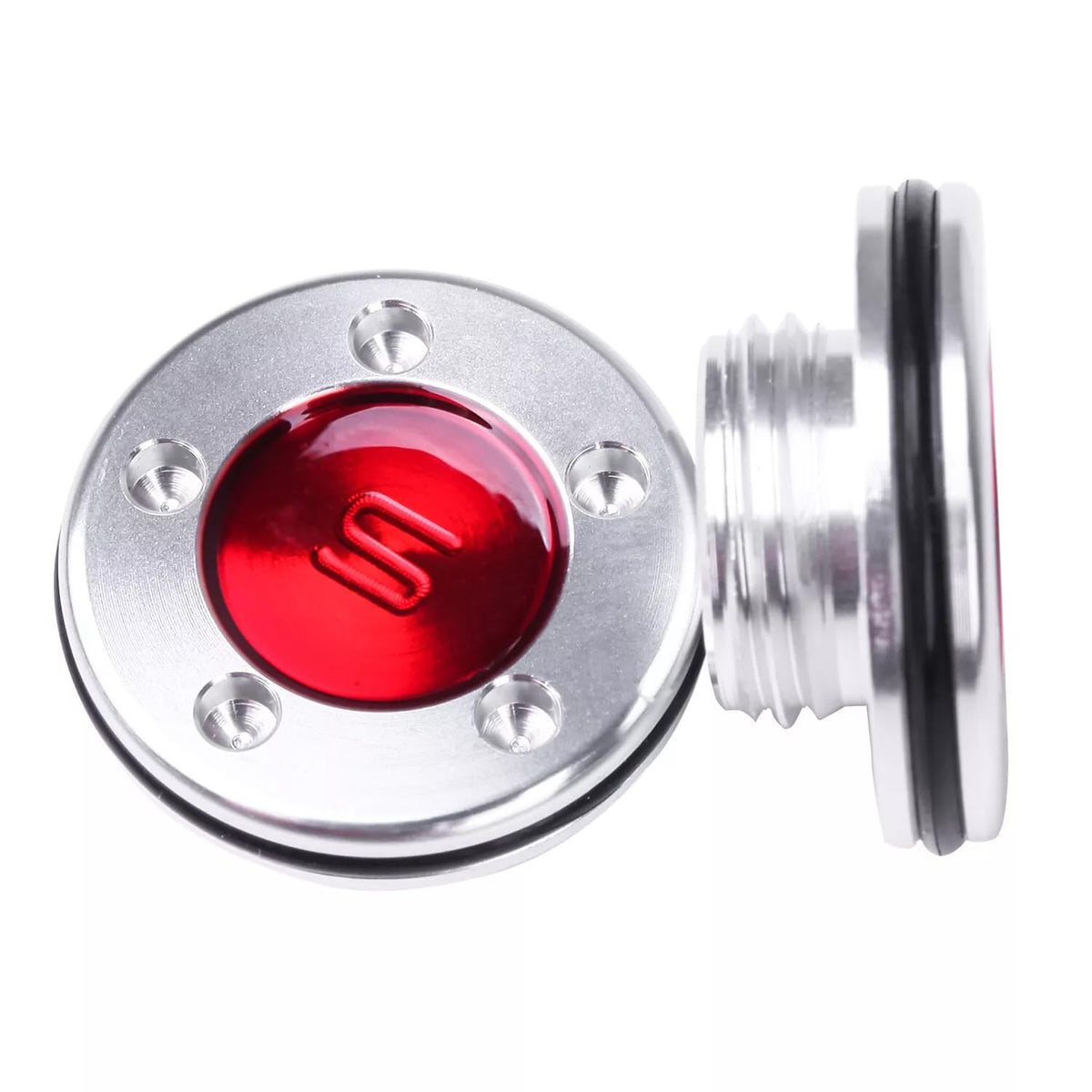 In-use setup with weights installed to demonstrate tuneable feel during strokes.