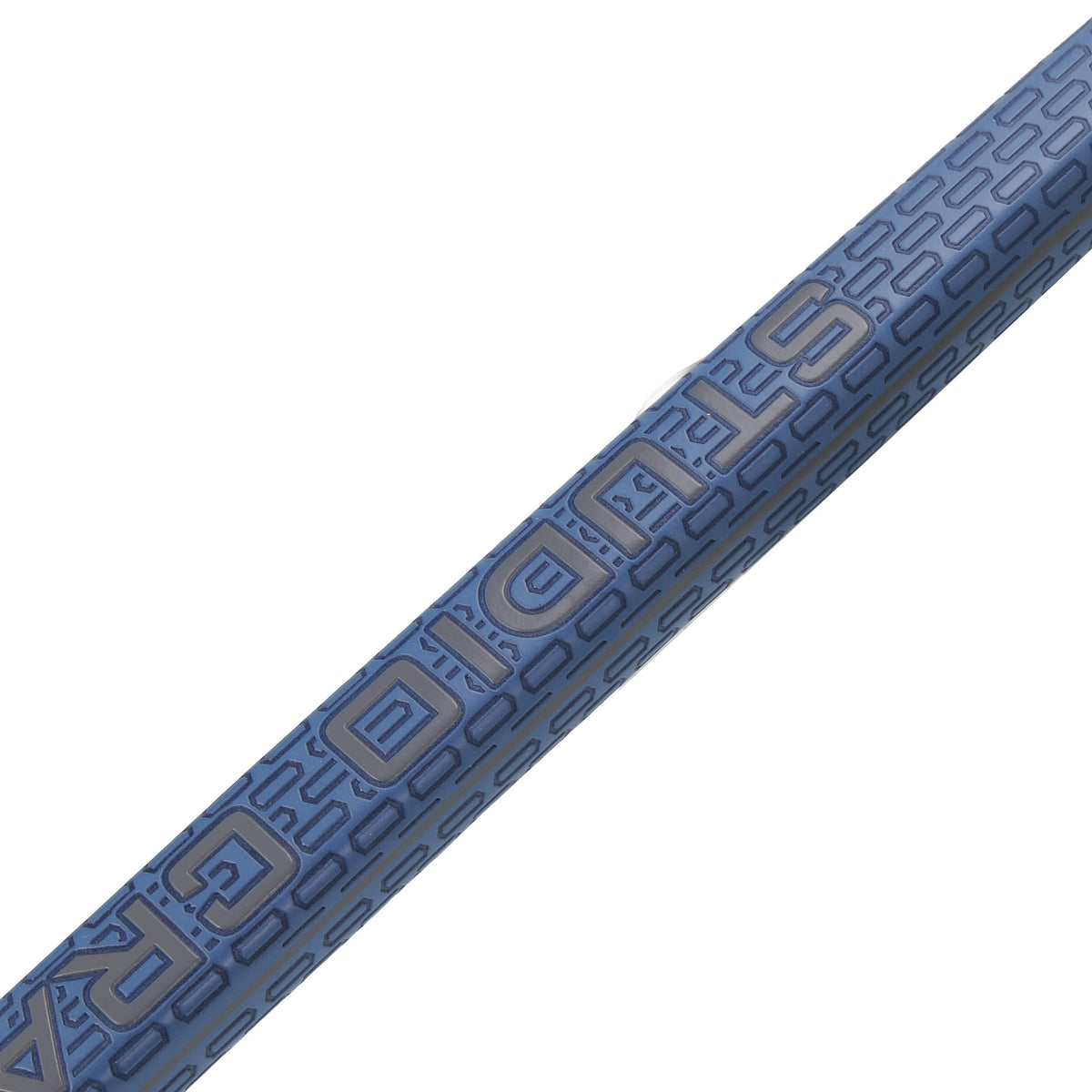 Studio Crafted Long Design Black Golf Putter Grip closeup reveals durable leather feel.