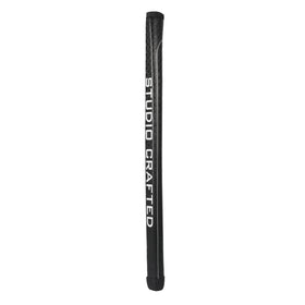 Studio Crafted long-design black golf putter grip close-up for enhanced feel.