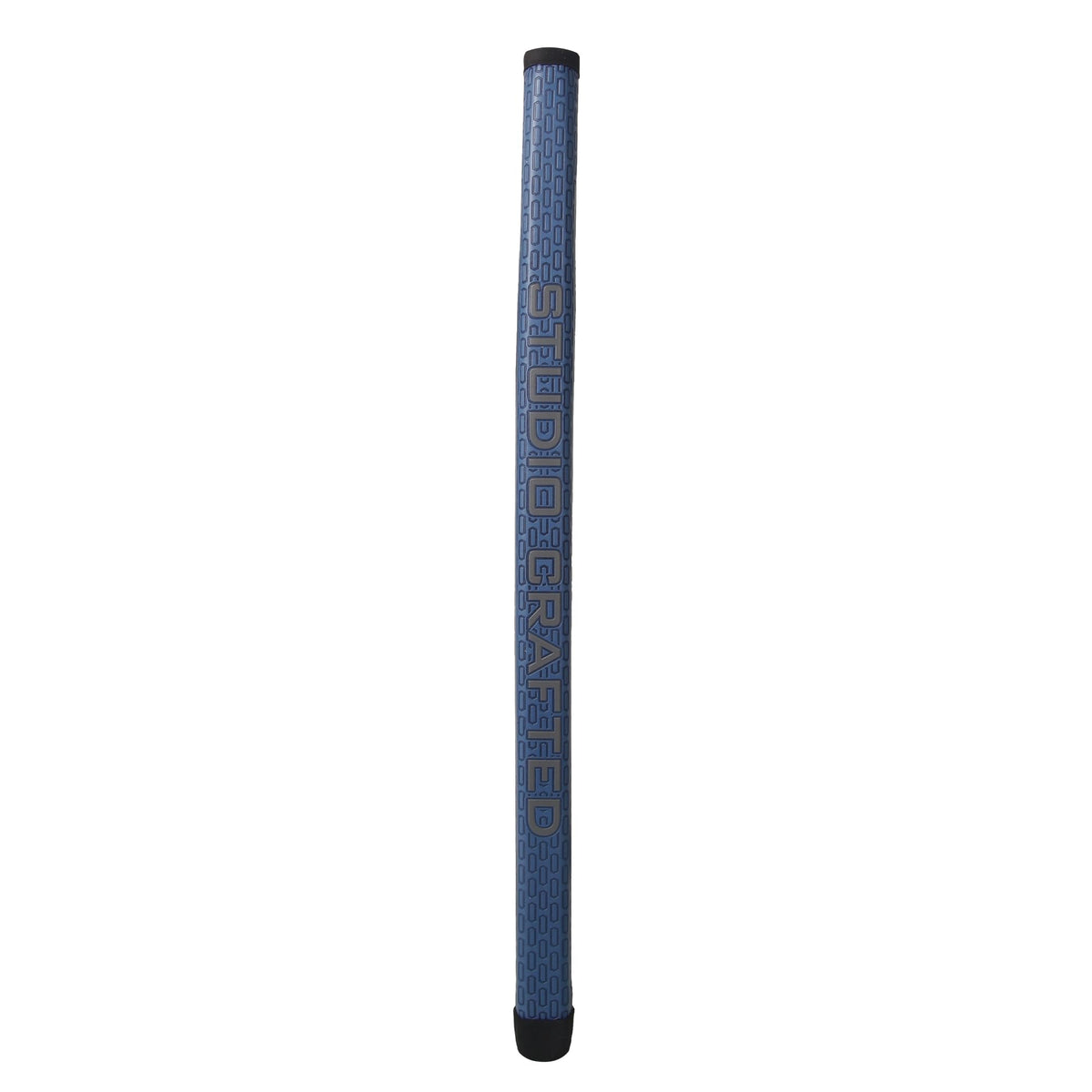 Studio Crafted Long Design Black Golf Putter Grip top view highlights premium PU leather.