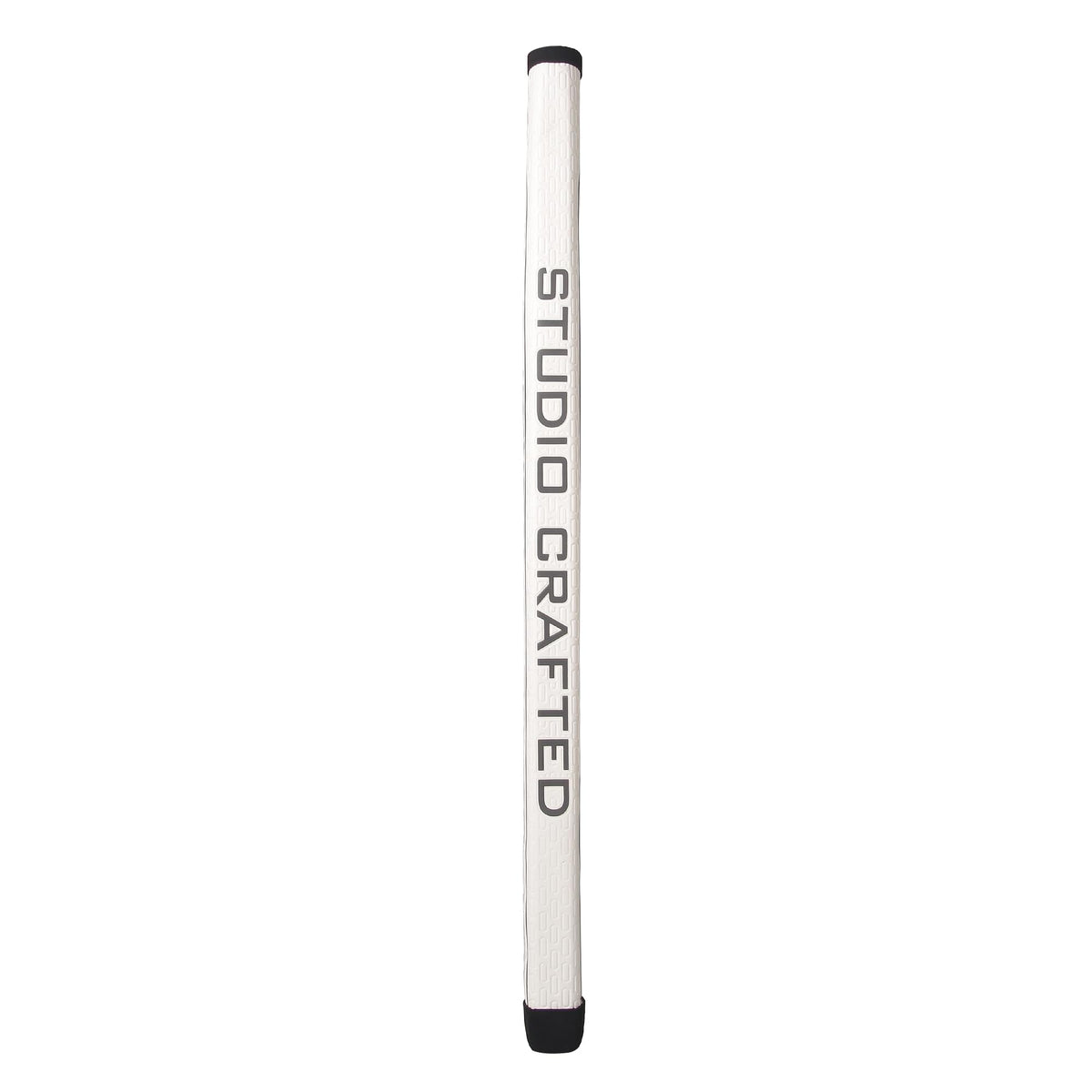 Studio Crafted long-design black putter grip side view, streamlined shape for control