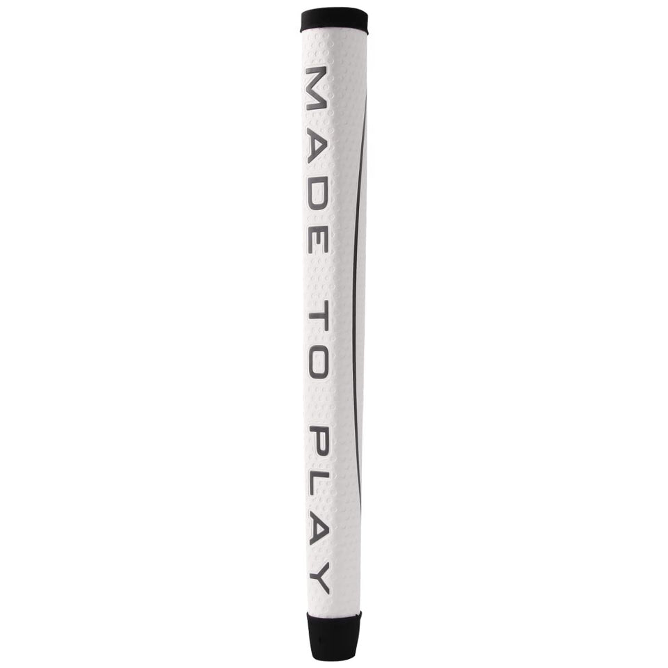 Studio Crafted Matador grip front view in white/black with beehive texture for confident putts