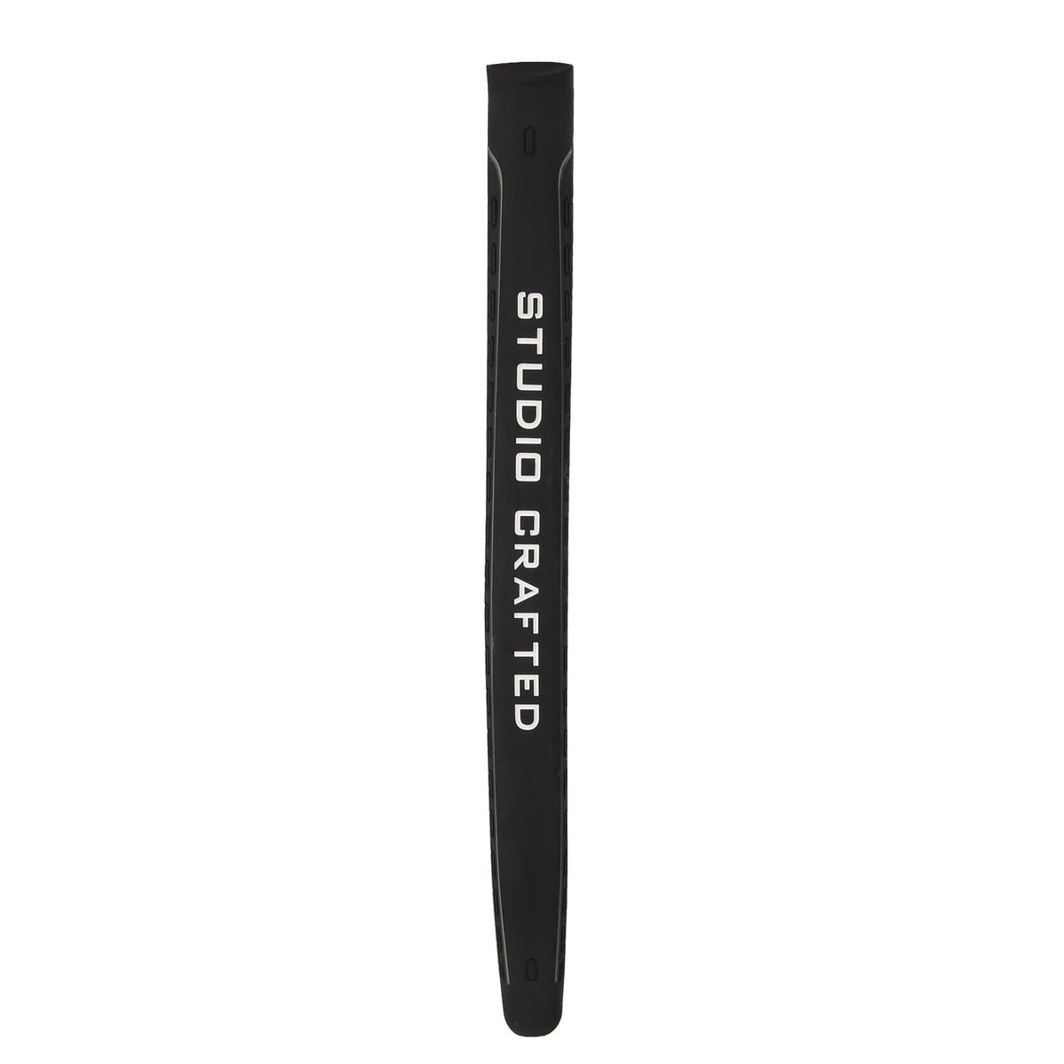 Studio Crafted Max Contact Putter Grip side view emphasizes slim profile for relaxed hand placement.