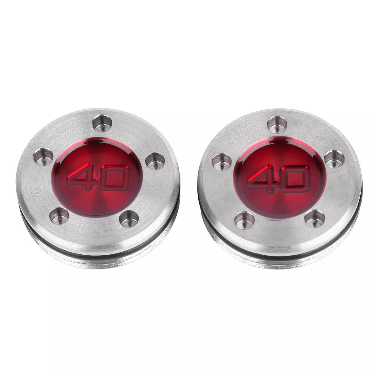 Close-up of stainless steel and tungsten weights used by Studio Crafted.