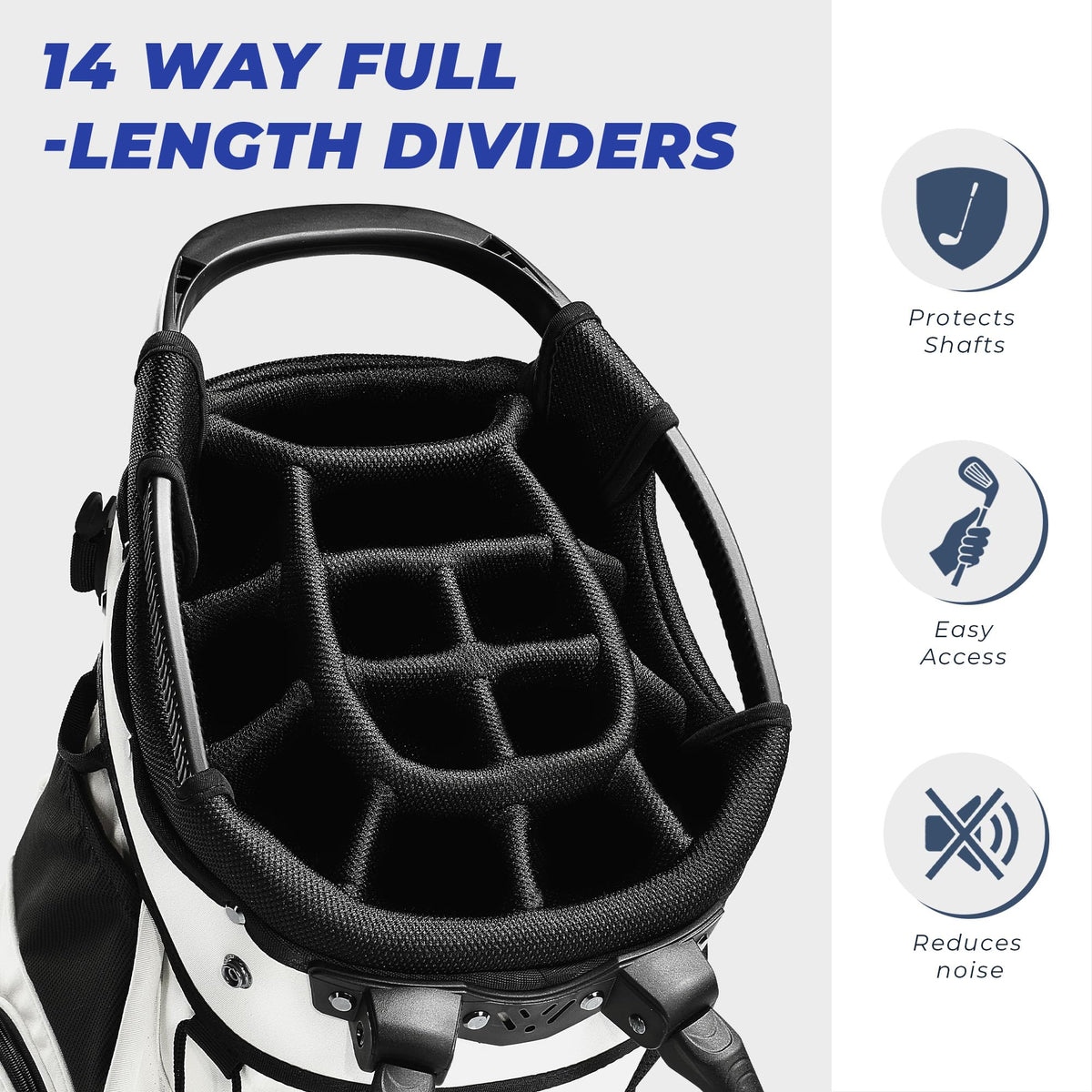 Sturdum 12-pocket layout provides dedicated spaces for gear and accessories.