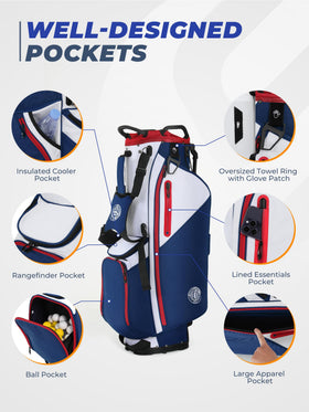 Sturdum 7 Way Golf Stand Bag dividers, full-length protection for clubs